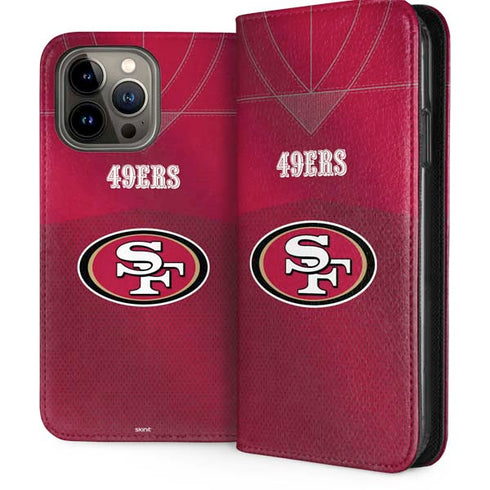 NFL San Francisco 49ers Team Jersey iPhone 15 Pro Max Folio Case