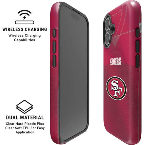 NFL San Francisco 49ers Team Jersey iPhone 16 Magsafe Impact Case