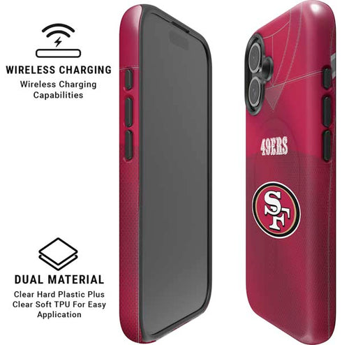 NFL San Francisco 49ers Team Jersey iPhone 16 Plus Magsafe Impact Case