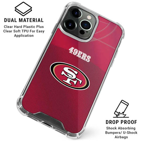 NFL San Francisco 49ers Team Jersey iPhone 16 Pro Clear Case