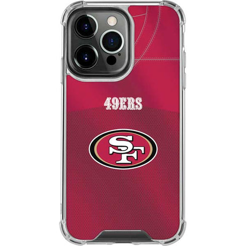 NFL San Francisco 49ers Team Jersey iPhone 16 Pro Max Clear Case