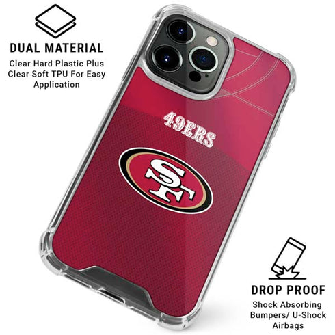 NFL San Francisco 49ers Team Jersey iPhone 16 Pro Max Clear Case