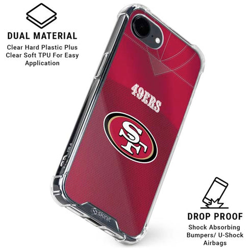 NFL San Francisco 49ers Team Jersey iPhone 16e Clear Case
