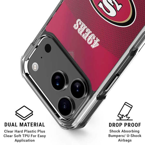 NFL San Francisco 49ers Team Jersey iPhone 18 Pro Clear Case