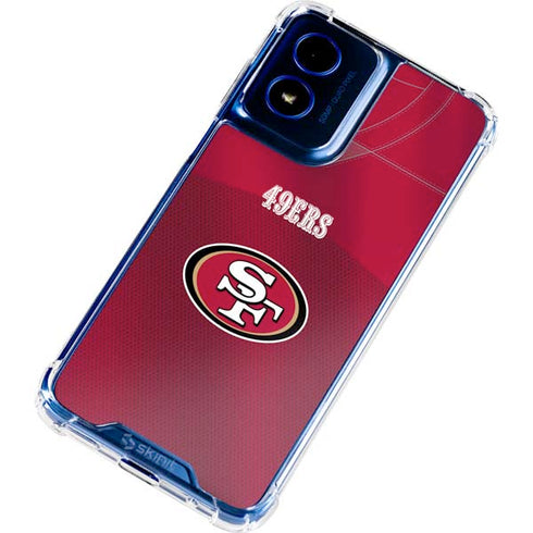 NFL San Francisco 49ers Team Jersey Moto G 5G (2024) Clear Case