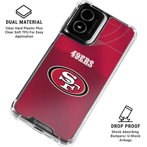 NFL San Francisco 49ers Team Jersey Moto G Power 5G (2024) Clear Case