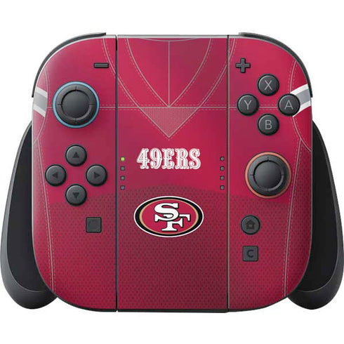 NFL San Francisco 49ers Team Jersey Nintendo Switch 2 (2025) Joy-Con Controller Skin