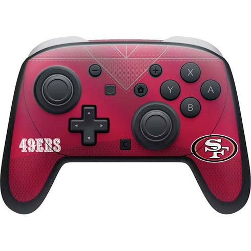 NFL San Francisco 49ers Team Jersey Nintendo Switch 2 (2025) Pro Controller Skin