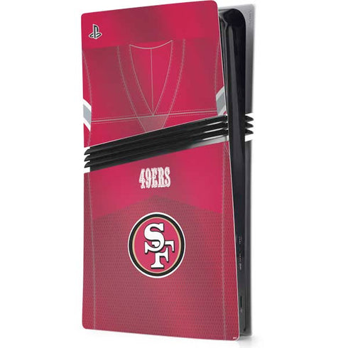 NFL San Francisco 49ers Team Jersey PS5 Pro Console Skin