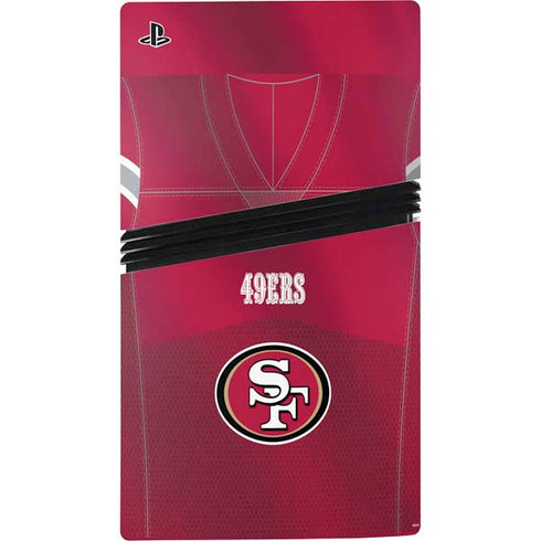 NFL San Francisco 49ers Team Jersey PS5 Pro Disk Console Skin
