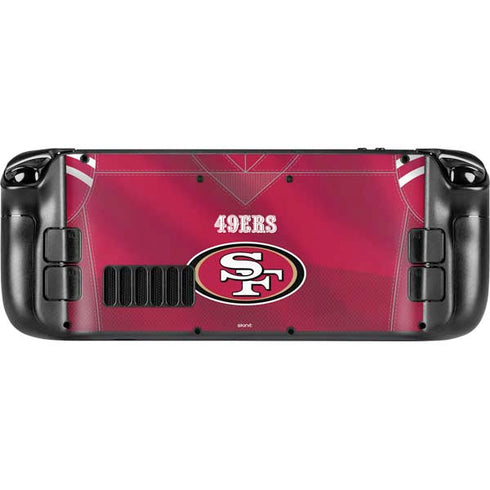 NFL San Francisco 49ers Team Jersey Steam Deck Handheld Gaming Computer Skin