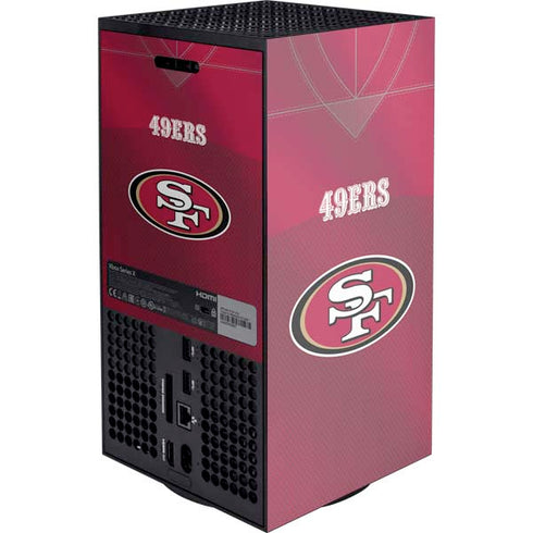 NFL San Francisco 49ers Team Jersey XBox Series X Digital Edition Console Skin