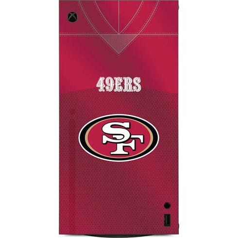 NFL San Francisco 49ers Team Jersey XBox Series X Digital Edition Console Skin