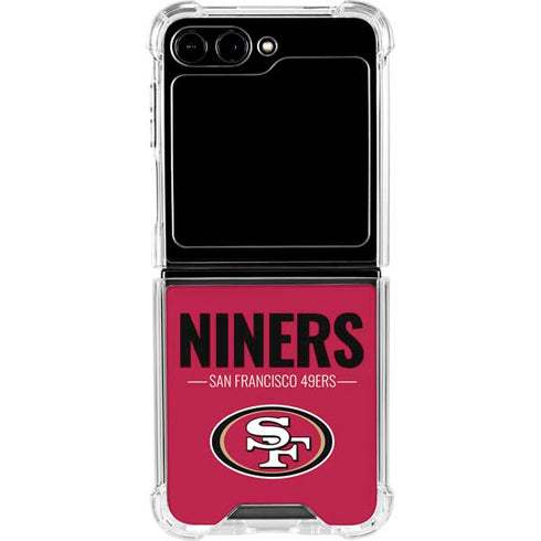 NFL San Francisco 49ers Team Motto Galaxy Z Flip6 Clear Case