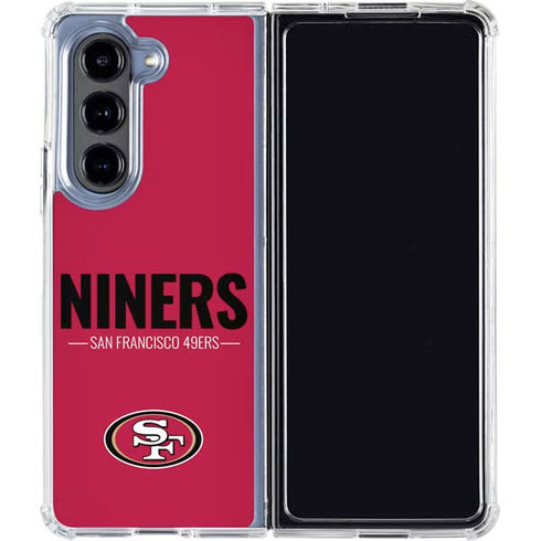 NFL San Francisco 49ers Team Motto Galaxy Z Fold5 5G Clear Case