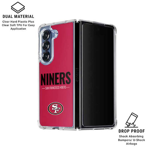 NFL San Francisco 49ers Team Motto Galaxy Z Fold6 Clear Case