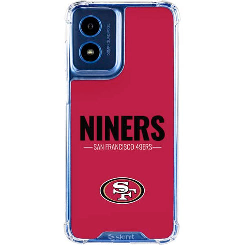 NFL San Francisco 49ers Team Motto Moto G 5G (2024) Clear Case