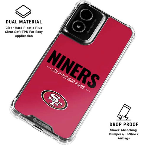 NFL San Francisco 49ers Team Motto Moto G Power 5G (2024) Clear Case