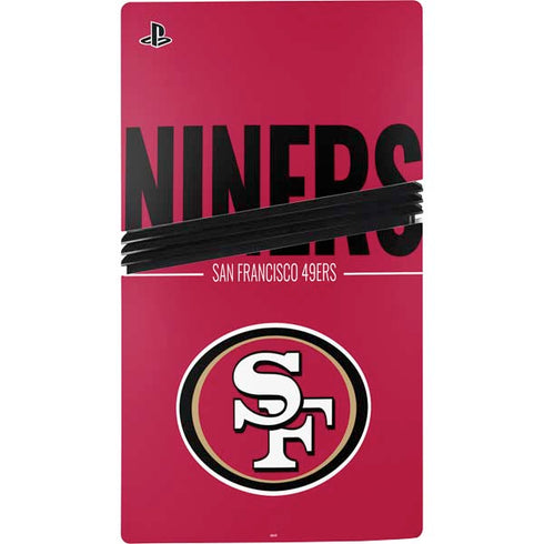 NFL San Francisco 49ers Team Motto PS5 Pro Disk Console Skin