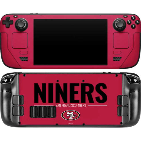NFL San Francisco 49ers Team Motto Steam Deck Handheld Gaming Computer OLED Skin