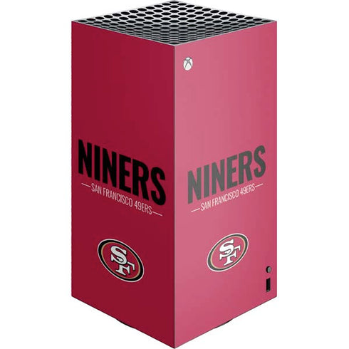 NFL San Francisco 49ers Team Motto XBox Series X Digital Edition Console Skin