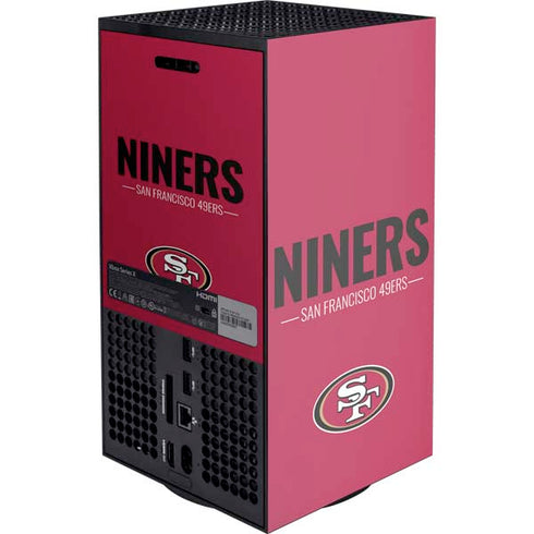 NFL San Francisco 49ers Team Motto XBox Series X Digital Edition Console Skin