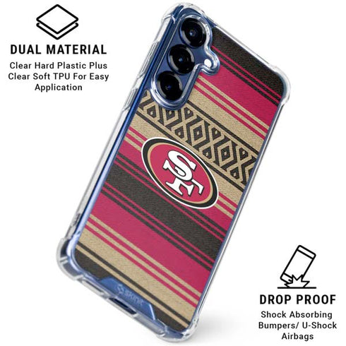 NFL San Francisco 49ers Trailblazer Galaxy S25 Clear Case