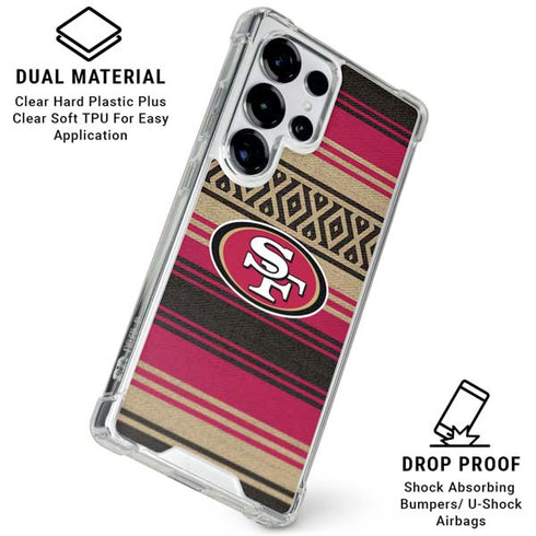 NFL San Francisco 49ers Trailblazer Galaxy S25 Ultra Clear Case