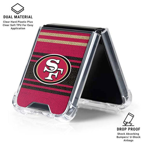 NFL San Francisco 49ers Trailblazer Galaxy Z Flip6 Clear Case