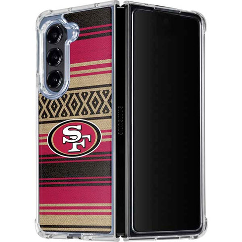 NFL San Francisco 49ers Trailblazer Galaxy Z Fold5 5G Clear Case