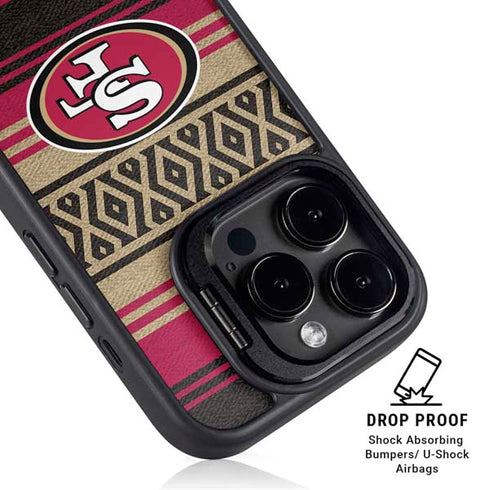 NFL San Francisco 49ers Trailblazer iPhone 14 Pro Max Kickstand Case