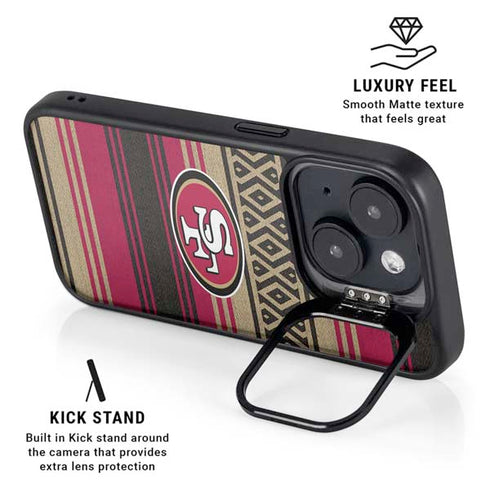 NFL San Francisco 49ers Trailblazer iPhone 15 Kickstand Case
