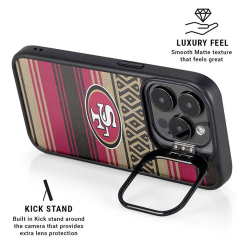 NFL San Francisco 49ers Trailblazer iPhone 15 Pro Kickstand Case