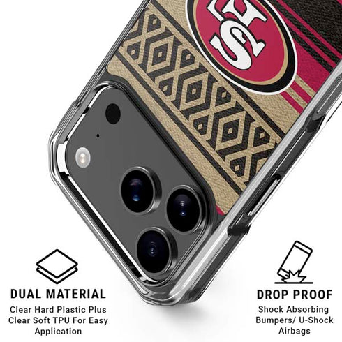 NFL San Francisco 49ers Trailblazer iPhone 18 Pro Clear Case