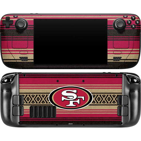 NFL San Francisco 49ers Trailblazer Steam Deck Handheld Gaming Computer OLED Skin