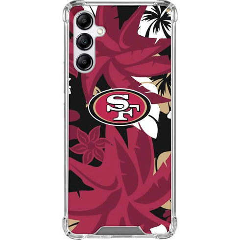 NFL San Francisco 49ers Tropical Print Gabb Phone 4 Clear Case