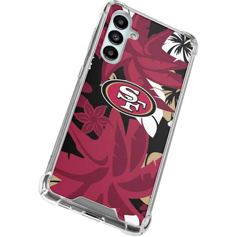 NFL San Francisco 49ers Tropical Print Galaxy A16 5G Clear Case