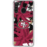 NFL San Francisco 49ers Tropical Print Galaxy A21 Clear Case