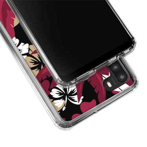 NFL San Francisco 49ers Tropical Print Galaxy A21 Clear Case
