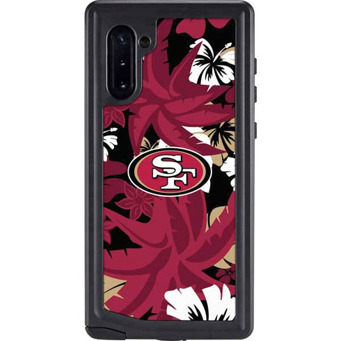 NFL San Francisco 49ers Tropical Print Galaxy Note 10 Waterproof Case