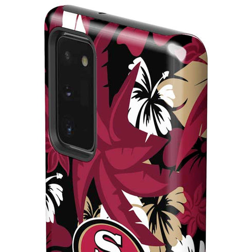 NFL San Francisco 49ers Tropical Print Galaxy Note20 5G Pro Case