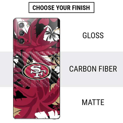 NFL San Francisco 49ers Tropical Print Galaxy Note20 5G Skin