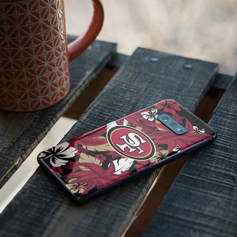 NFL San Francisco 49ers Tropical Print Galaxy S10e Skin