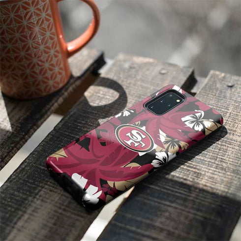 NFL San Francisco 49ers Tropical Print Galaxy S20 Plus Pro Case