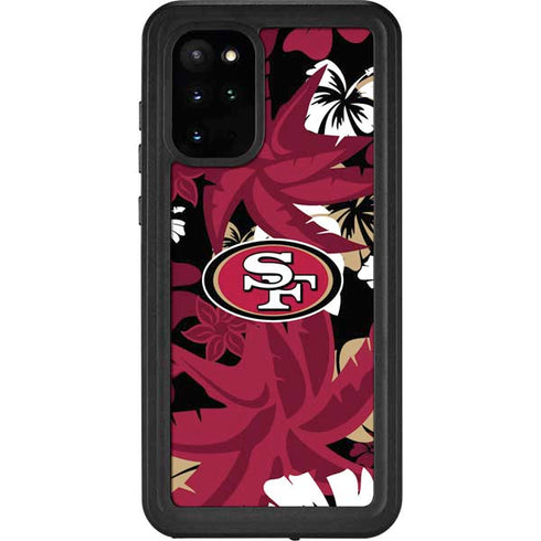 NFL San Francisco 49ers Tropical Print Galaxy S20 Plus Waterproof Case