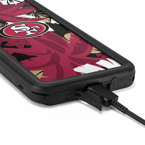NFL San Francisco 49ers Tropical Print Galaxy S20 Plus Waterproof Case