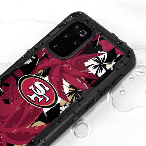 NFL San Francisco 49ers Tropical Print Galaxy S20 Plus Waterproof Case