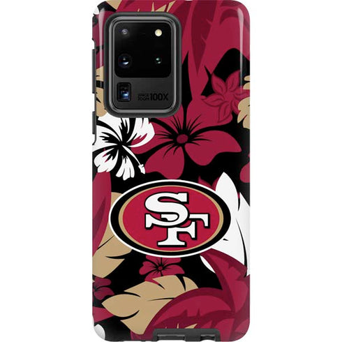 NFL San Francisco 49ers Tropical Print Galaxy S20 Ultra 5G Pro Case