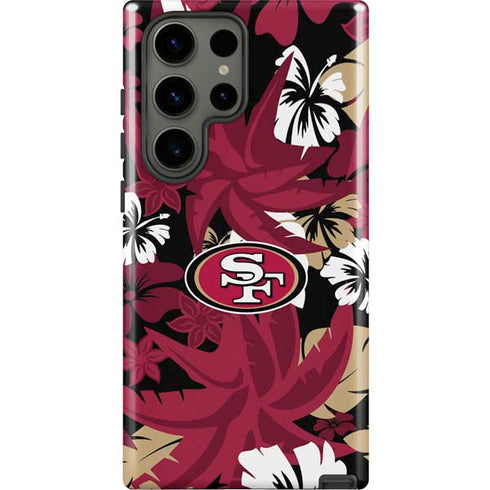 NFL San Francisco 49ers Tropical Print Galaxy S23 Ultra Pro Case