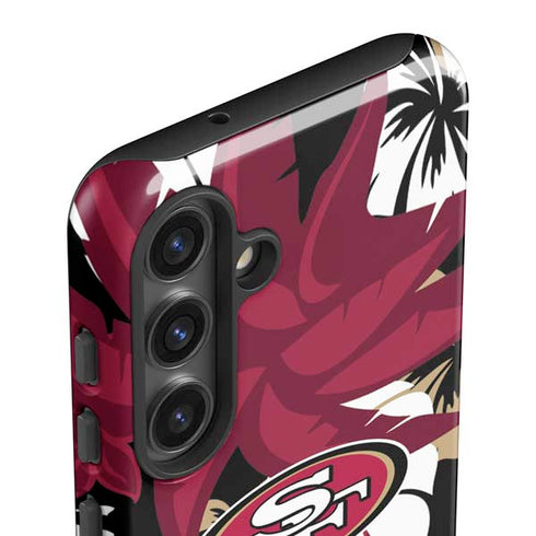 NFL San Francisco 49ers Tropical Print Galaxy S25 Impact Case